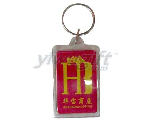 Plastic key chain, picture