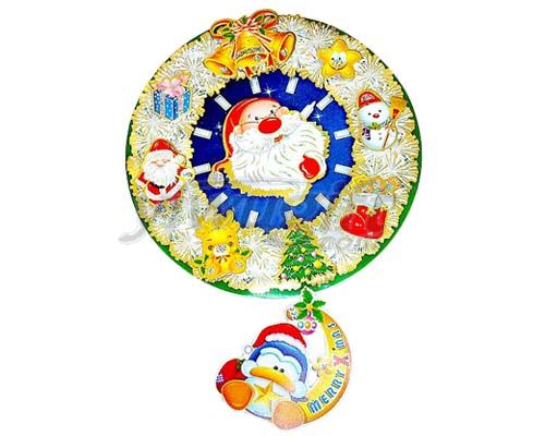 Santa  paper clock, picture