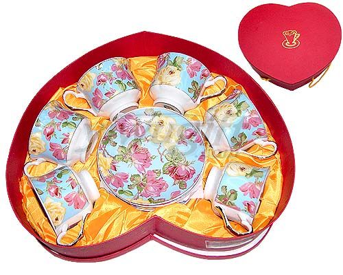 12 sets of ceramic-cup heart-shaped gift box, picture
