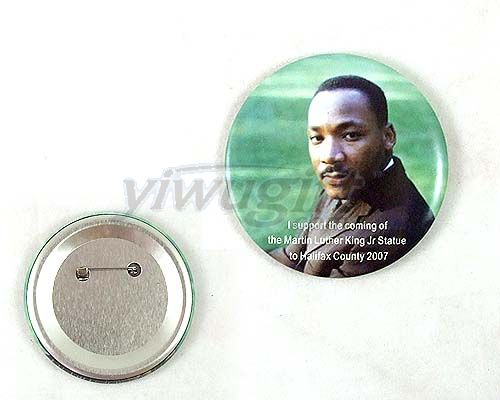 Tinplate badges, picture