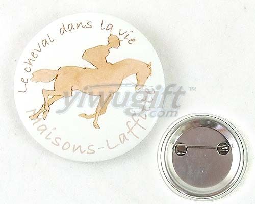 Tinplate badges, picture