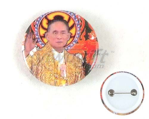 Tinplate badges, picture