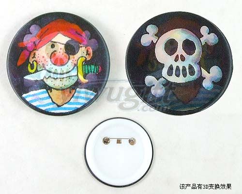 Tinplate badges, picture