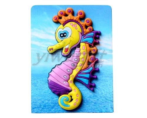 sea horse pvc rubberise fridge magnet, picture