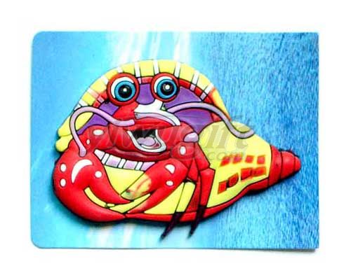 solder crab pvc rubberise fridge magnet, picture