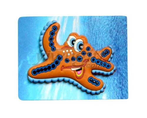 starfish pvc rubberise fridge magnet, picture