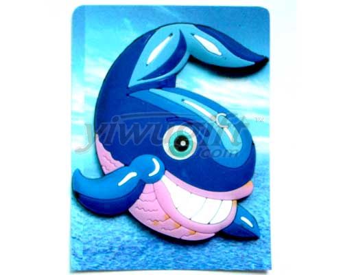 Whale fridge magnet, picture