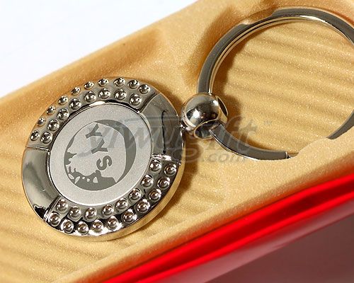 metal key chain, picture