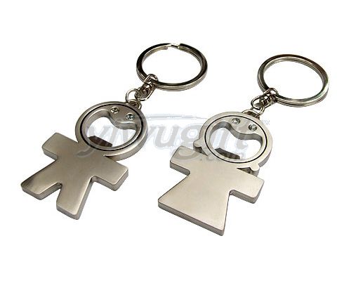 metal key chain, picture