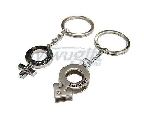 metal key chain, picture