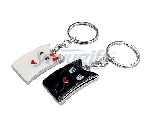 metal key chain, picture