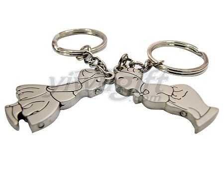 metal key chain, picture