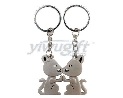 metal key chain, picture