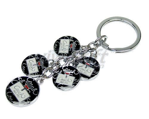 metal key chain, picture