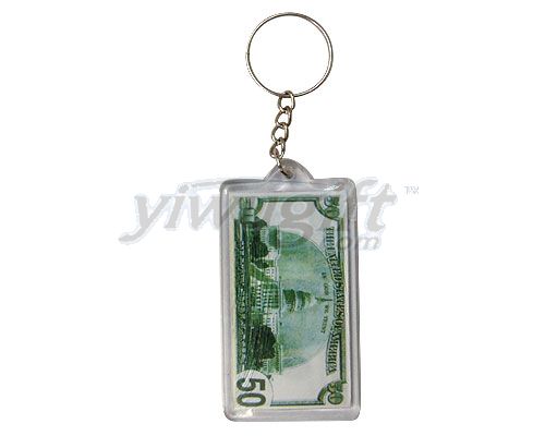 plasic key chain, picture