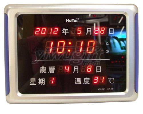 electronic desk clock, picture