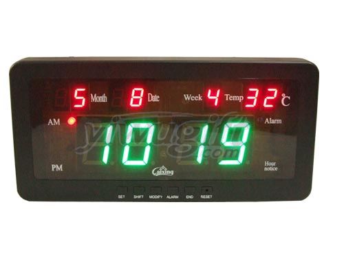 electronic desk clock, picture