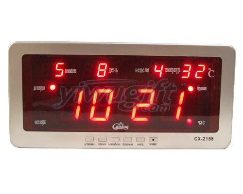 electronic desk clock, picture