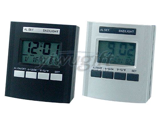 electronic desk clock, picture