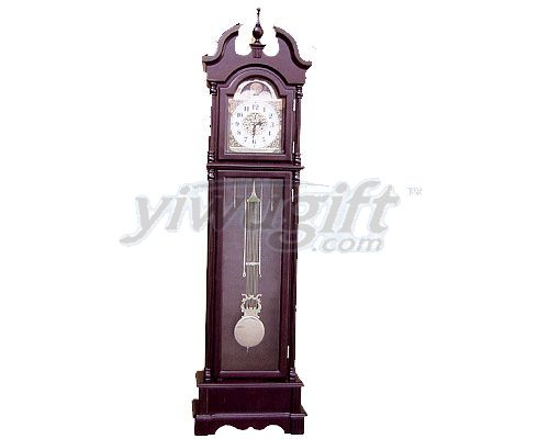 Linden wood grandfather  clock, picture