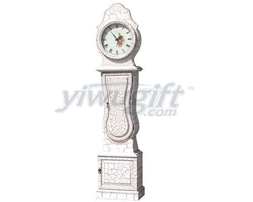 Linden wood grandfather  clock, picture