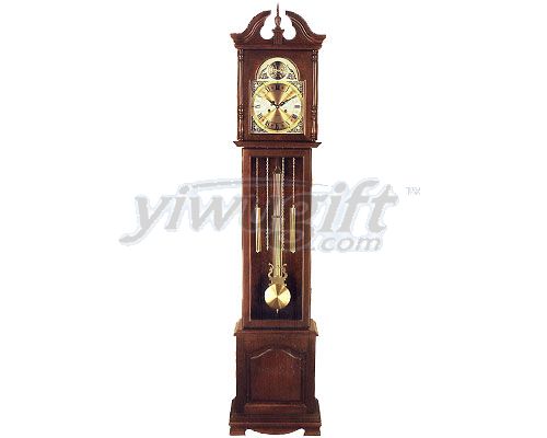 Linden wood grandfather  clock, picture