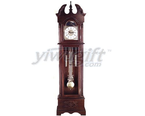 Linden wood grandfather  clock, picture