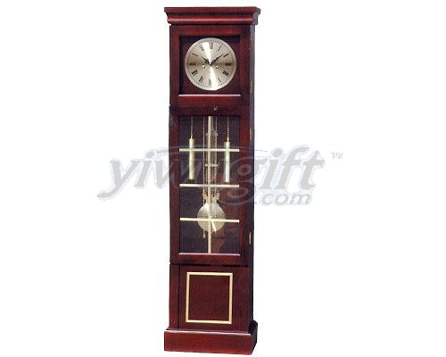 Linden wood grandfather  clock, picture