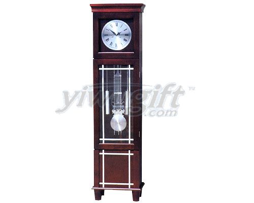 Linden wood grandfather  clock, picture