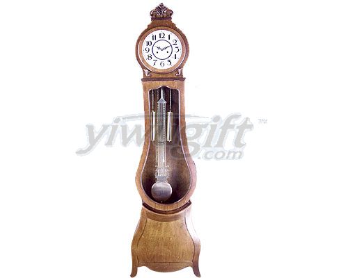 Linden wood grandfather  clock, picture