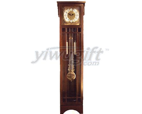 Linden wood grandfather  clock, picture