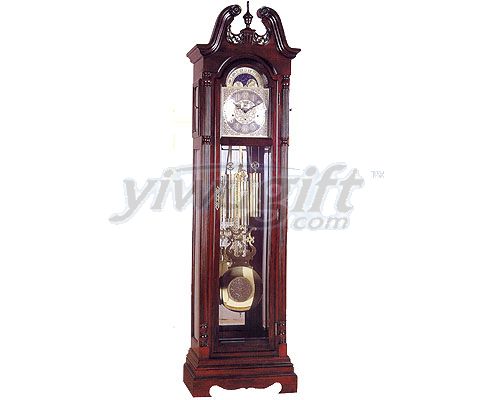 Linden wood grandfather  clock, picture