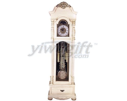 Linden wood grandfather  clock, picture