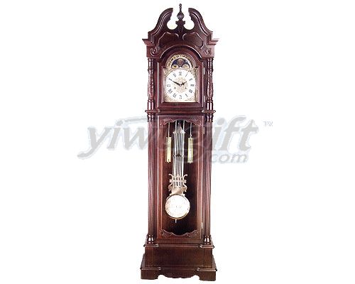 Linden wood  grandfather  clock, picture