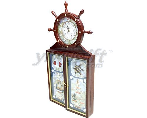 wood  craft clock, picture