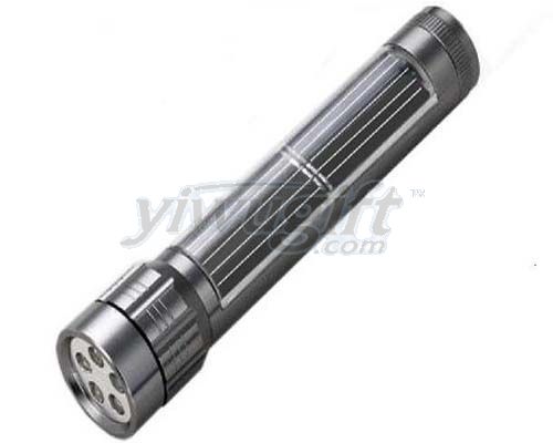 Solar energy flashlight, picture