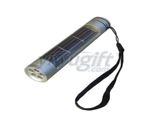 Solar energy flashlight, picture