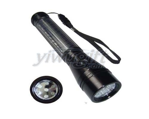 Solar energy flashlight, picture