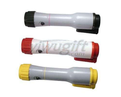 Hand operated flashlight, picture