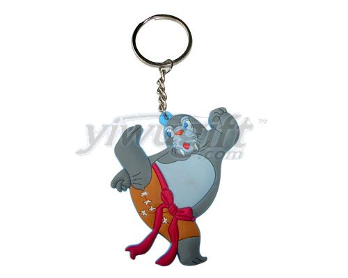 Walrus PVC soft gum key buckle, picture