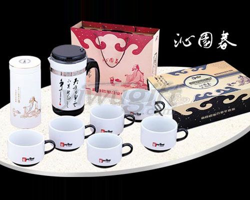 ceramic tea set, picture