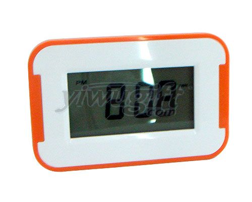 Orange Hand-touch Sensors Alarm Clock, picture