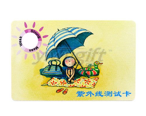 Ultraviolet Radiation Measure Card, picture