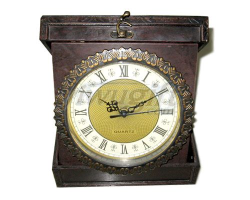 Wooden clock, picture