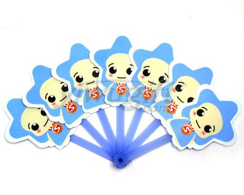 Seven folding fans