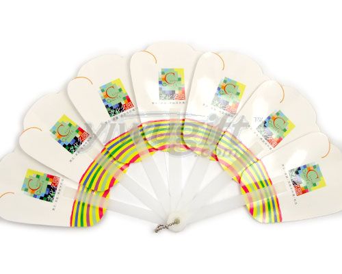 Seven folding fans