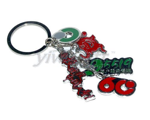 metal key chain, picture