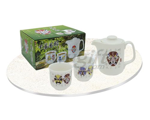 Three-piece tea set, picture