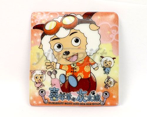 Ceramic fridge magnet, picture