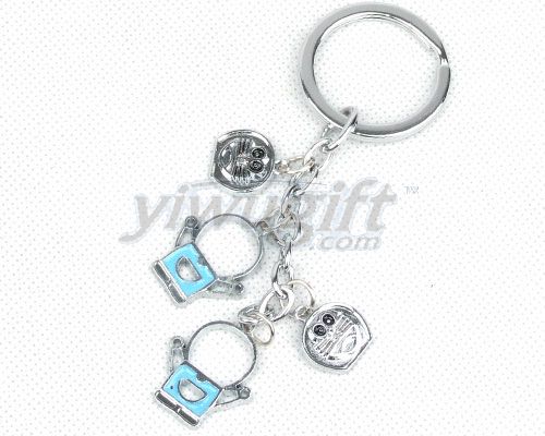 Metallic paint keychain